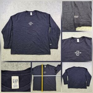 Vintage Gap Shirt Mens XL Blue Long Sleeve 1969 G Graphic Logo USA 90s